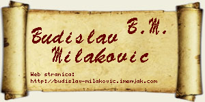 Budislav Milaković vizit kartica